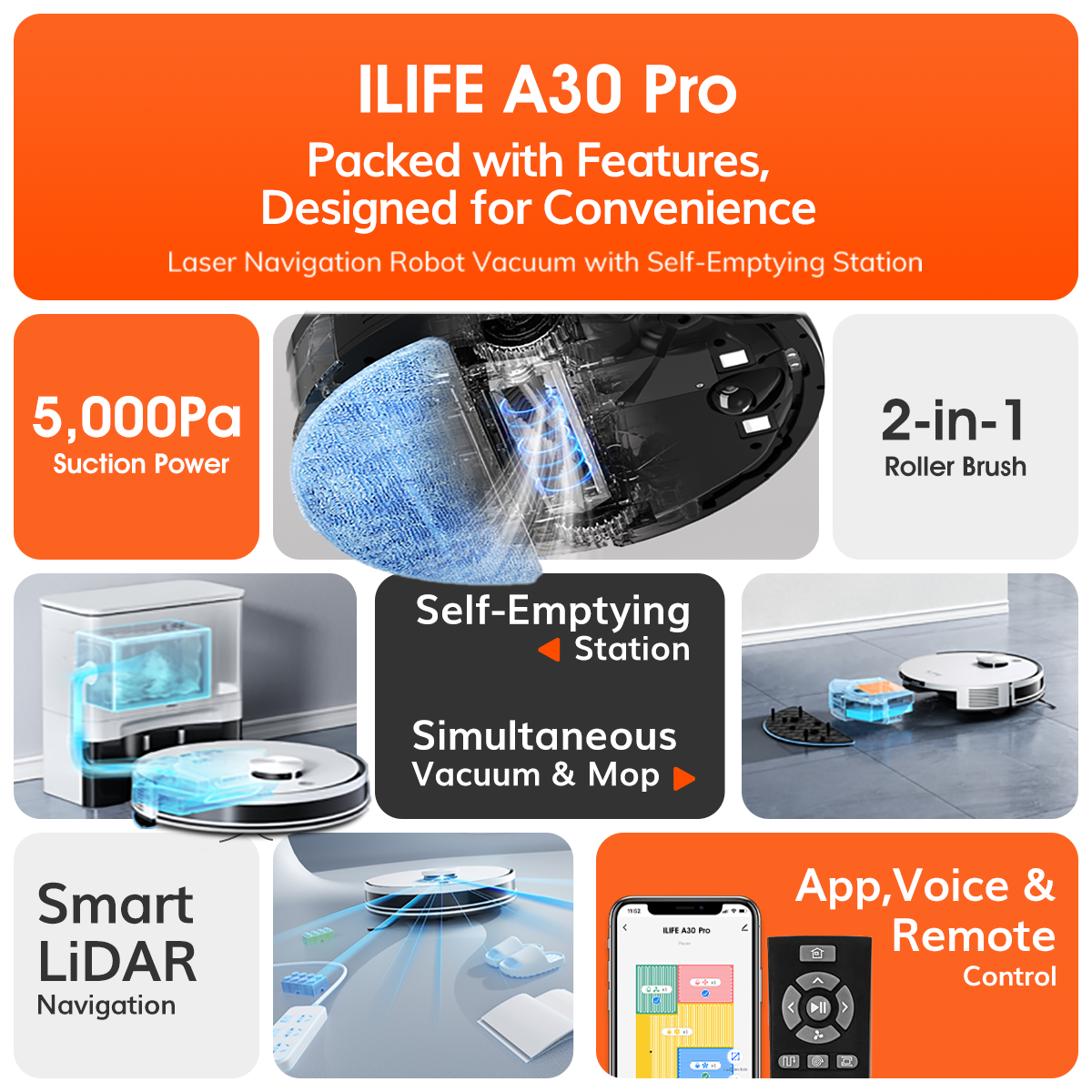 ILIFE A30 Pro station tout-en-un