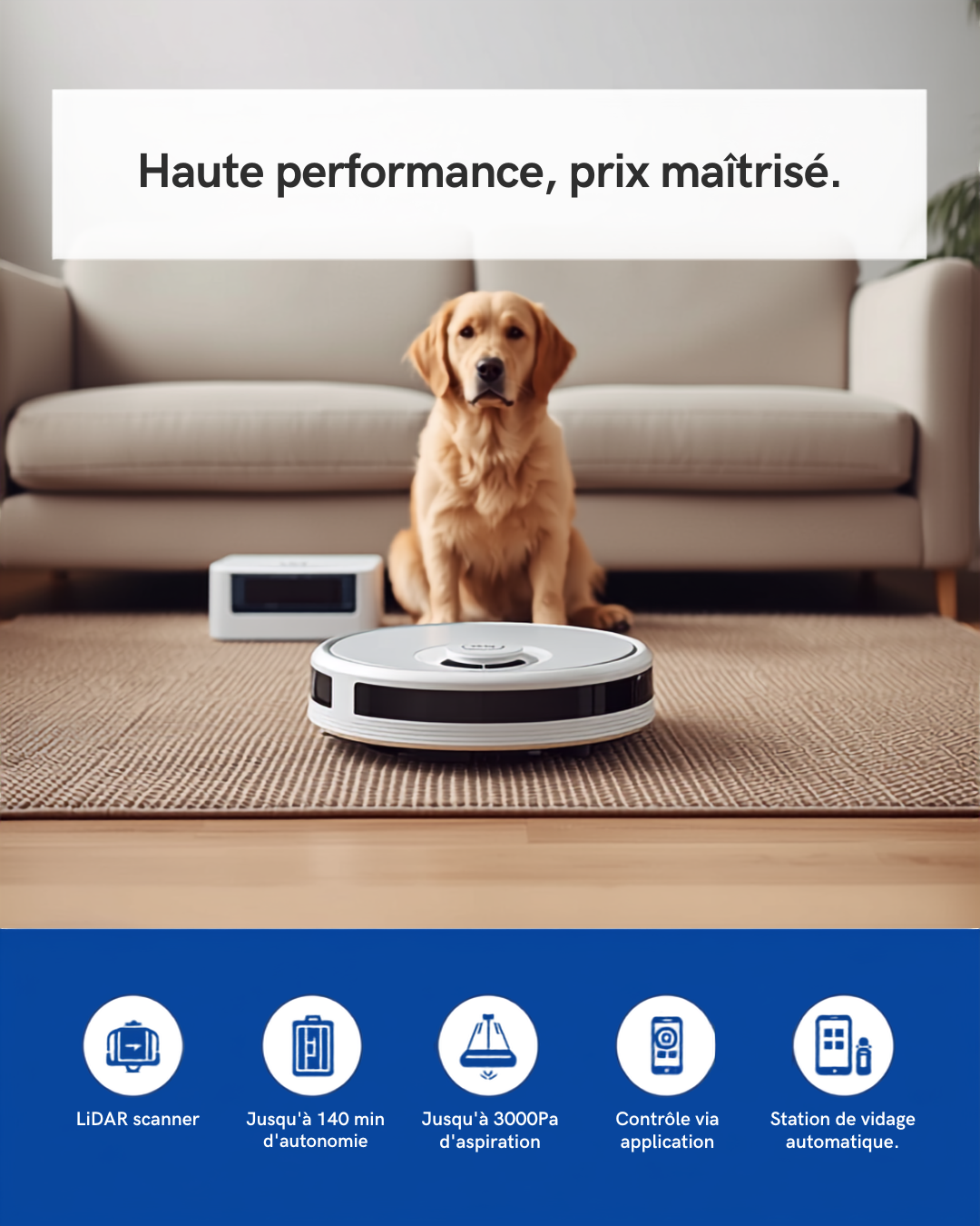 ILIFE A30 Pro — Aspirateur Robot avec Station de Vidage Automatique